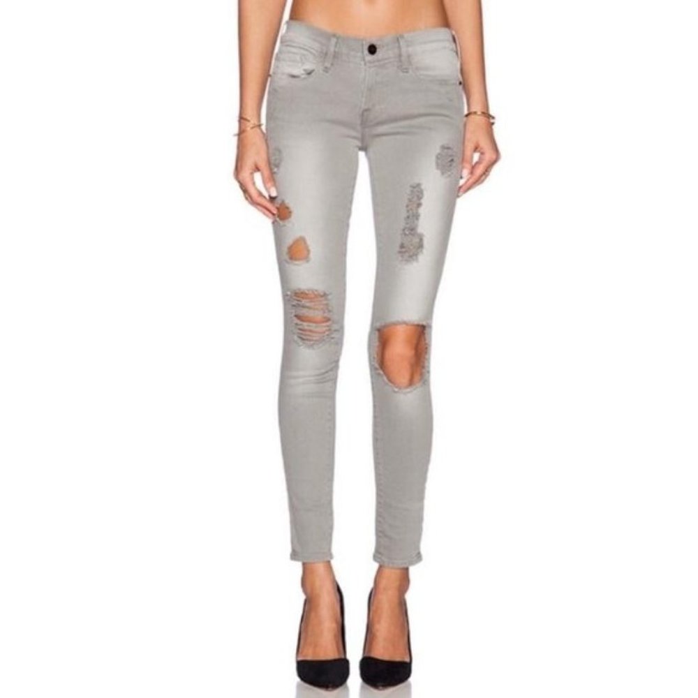 FRAME DENIM Le Skinny De Jeanne in Harding Gray 26
